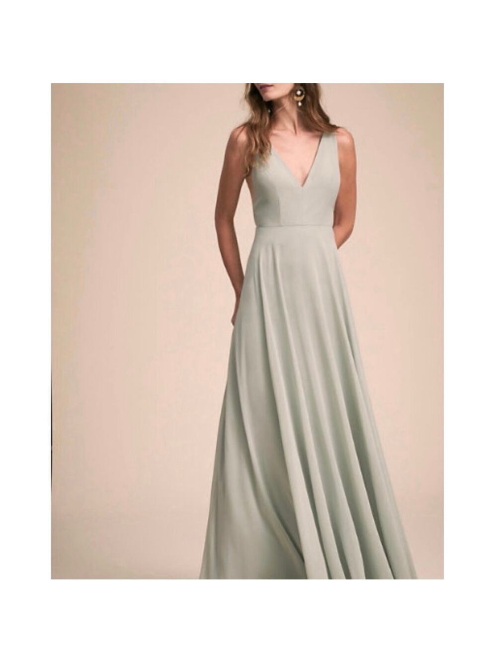 Jenny Yoo BHLDN Colby Morning Mist Open Back Dress 4 Bridesmaid Wedding Guest